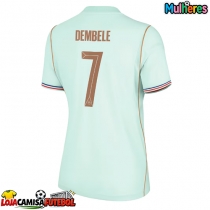 Camisa de Futebol França Ousmane Dembele #7 Equipamento Secundário Mulheres Mundo 2026 Manga Curta